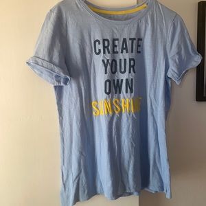 St John’s Bay blue shirt.